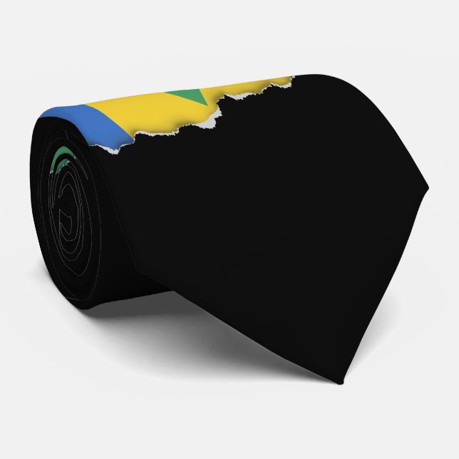 Saint Vincent Flag Tie (Rolled)