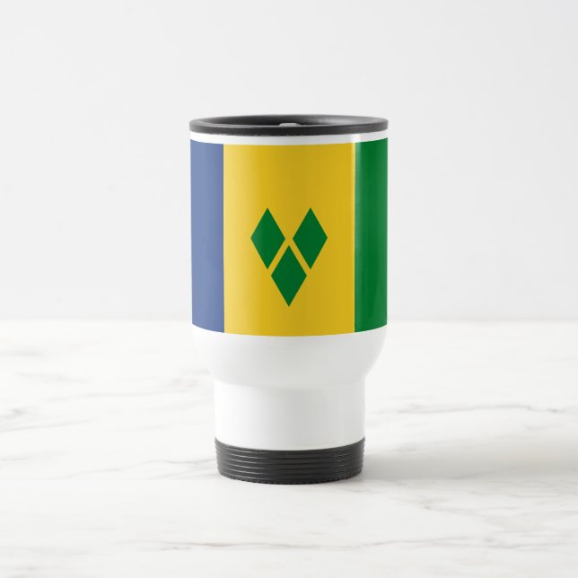 Saint Vincent Flag Travel Mug (Center)