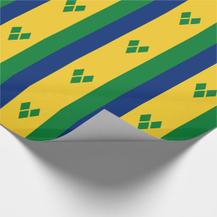 Saint Vincent Flag Wrapping Paper