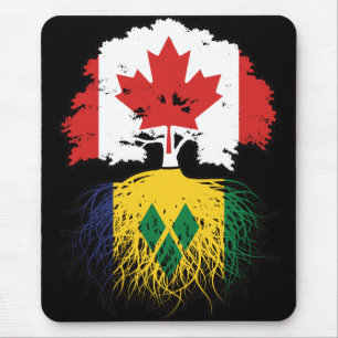 Saint Vincent Vincentian Canadian Canada Tree Root Mouse Pad