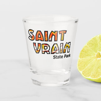 Saint Vrain Park Colorado Fall Colours Topography Shot Glass