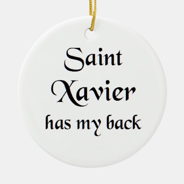 saint xavier coffee mug ceramic tree decoration (Front)