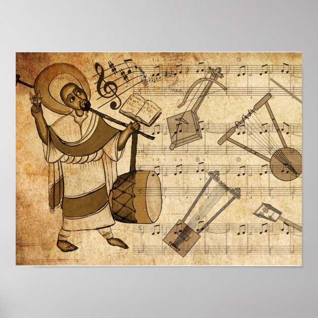 Saint Yared & The Ethiopian Music Instruments Poster (Front)