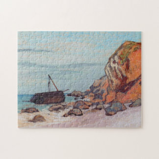 Sainte-Adresse, Beached Sailboat Monet Fine Art Jigsaw Puzzle