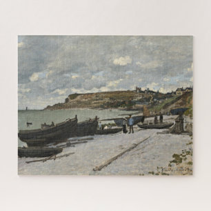 Sainte-Adresse by Monet - Boats Sea Cloudy Sky Jigsaw Puzzle