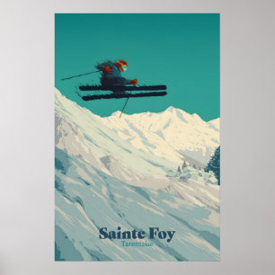 Sainte Foy Tarentaise Ski Resort Travel Poster