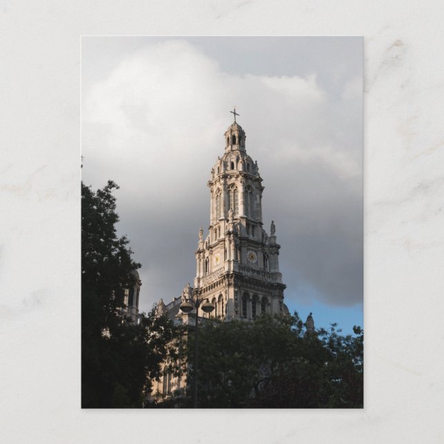 Sainte-Trinité Church Tower, Paris Postcard (Front)