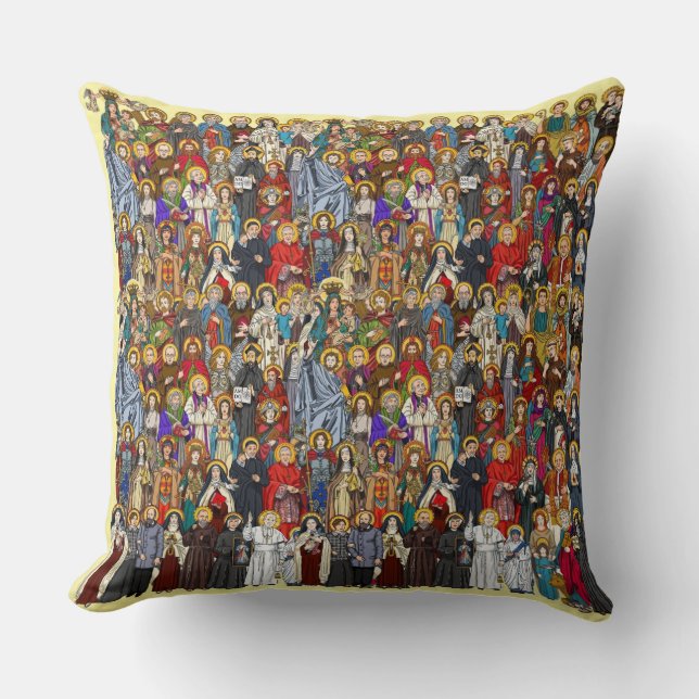 Saints, All saints, Catholic Saints Cushion (Front)