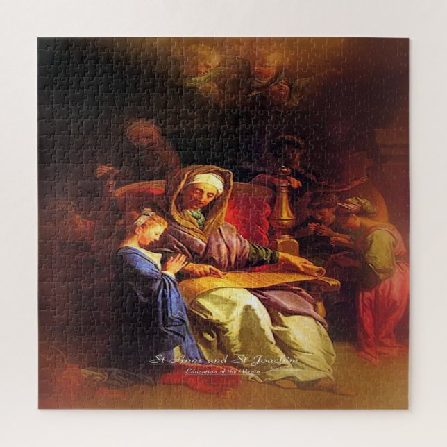 Saints Anne and Joachim, Parents of Mary Jigsaw Puzzle (Vertical)