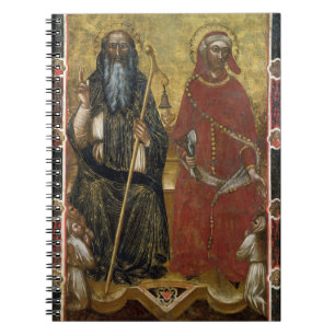 Saints Anthony Abbot and Eligius - Painted process Spiral Notebook