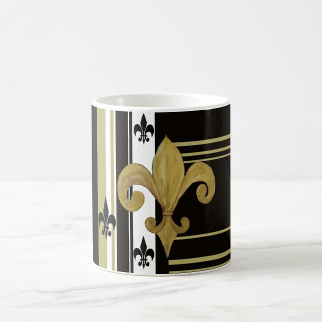 Saints Black and Gold Fleur de lis Mug (Center)