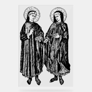 Saints Cosmas and Damian by Bicci di Lorenzo Acrylic Sign