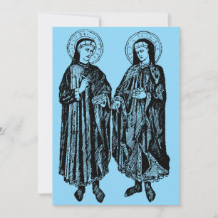 Saints Cosmas and Damian by Bicci di Lorenzo Invitation