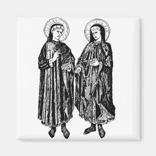 Saints Cosmas and Damian by Bicci di Lorenzo Magnet