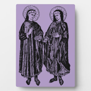 Saints Cosmas and Damian by Bicci di Lorenzo Plaque