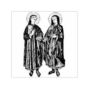 Saints Cosmas and Damian by Bicci di Lorenzo Self-inking Stamp