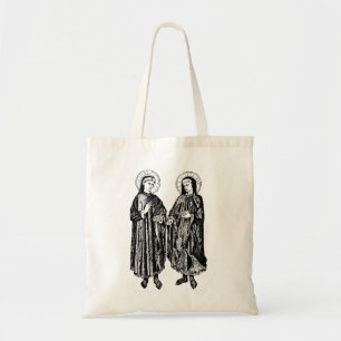 Saints Cosmas and Damian by Bicci di Lorenzo Tote Bag
