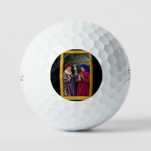 Saints Cosmas and Damian by Jean Bourdichon Golf Balls
