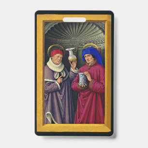Saints Cosmas and Damian by Jean Bourdichon ID Badge