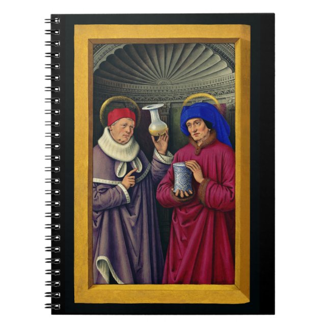 Saints Cosmas and Damian by Jean Bourdichon Notebook (Front)