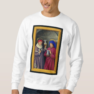Saints Cosmas and Damian by Jean Bourdichon Sweatshirt
