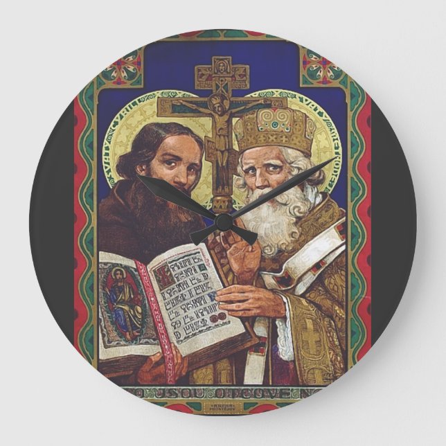 Saints Cyril and Methodius Apostles to the Slavs Large Clock (Front)
