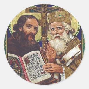 Saints Cyril and Methodius Patrons of Europe Classic Round Sticker