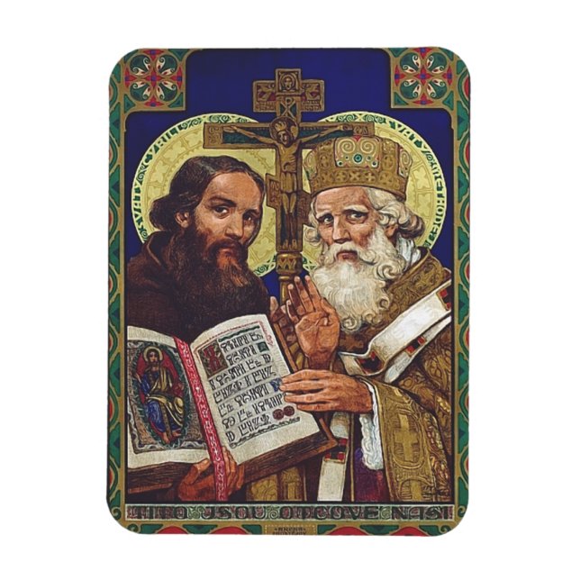 Saints Cyril and Methodius Patrons of Europe Magnet (Vertical)