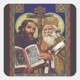Saints Cyril and Methodius Patrons of Europe Square Sticker