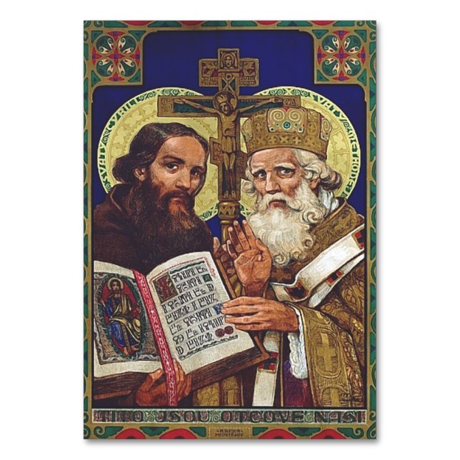 Saints Cyril and Methodius Patrons of Europe Table Number (Front)