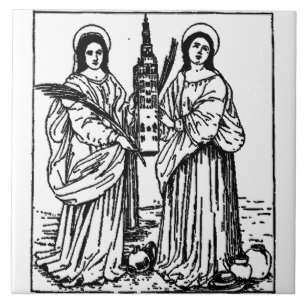 Saints Justa and Rufina patrons of Seville Tile
