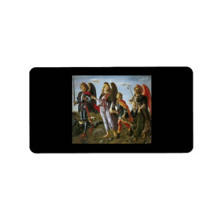 Saints Michael, Gabriel, Raphael with Tobias Label