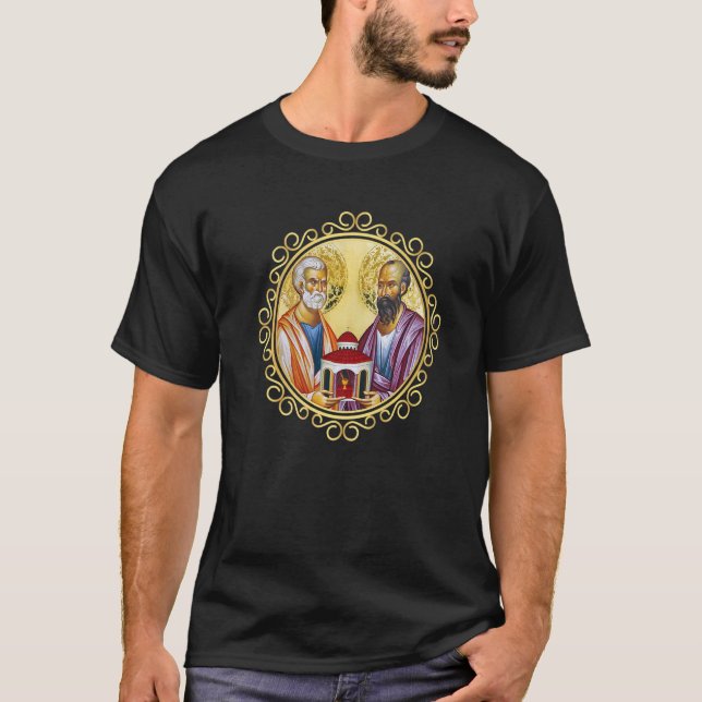 Saints Peter And Paul Catholic Feast Day Keys To T T-Shirt (Front)