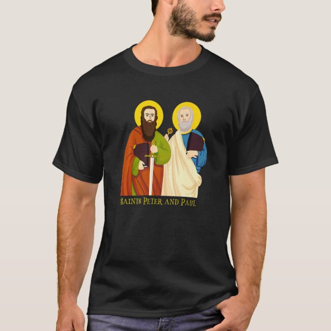 Saints Peter And Paul Catholic Feast Day Keys To T T-Shirt (Front)