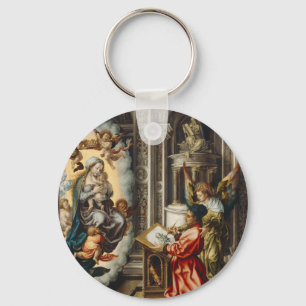 Saints with Mary and Baby Jesus Key Ring
