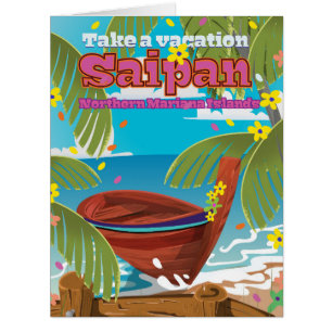 Saipan island travel poster .