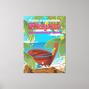 Saipan island travel poster . canvas print