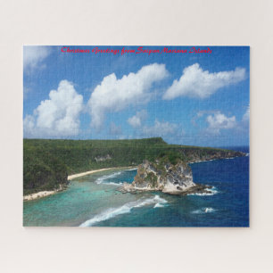Saipan Mariana Islands.Christmas Greetings Jigsaw Puzzle