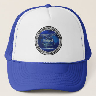 Saipe Tonga Off grid Pacific island whale turtle Trucker Hat