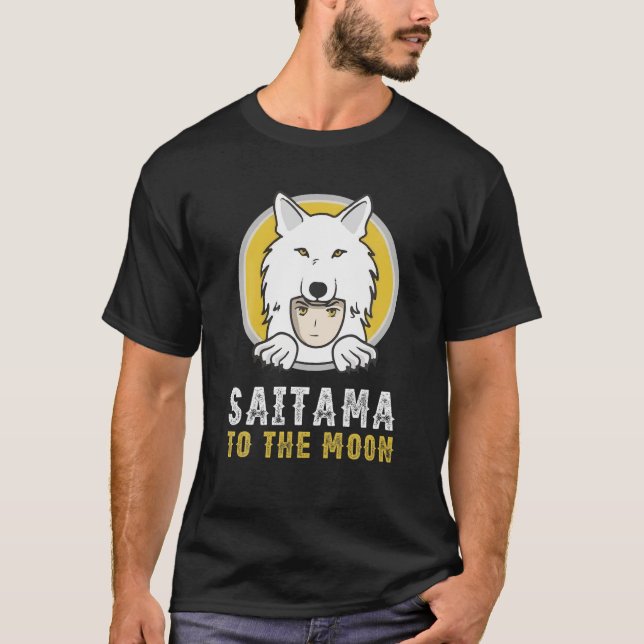 Saitama Inu Coin Millionaire Saitama To The Moon T-Shirt (Front)