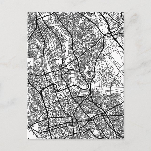 Saitama Japan City Map Postcard (Front)