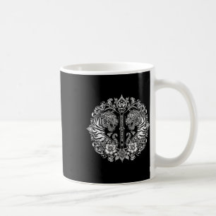 Sak Yant Muay Thai Art Tattoo Twin Tiger Kickboxin Coffee Mug