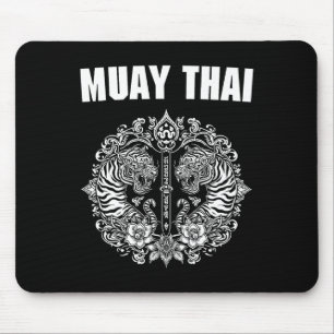 Sak Yant Muay Thai Art Tattoo Twin Tiger Kickboxin Mouse Pad