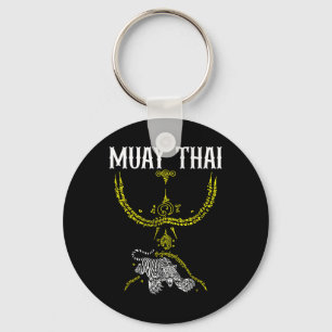 Sak Yant Muay Thai Kickboxing Tiger Tattoo Asian C Key Ring