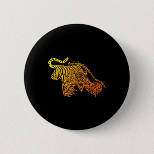 Sak Yant Muay Thai Tattoo Brave Tiger Kickboxing T 6 Cm Round Badge