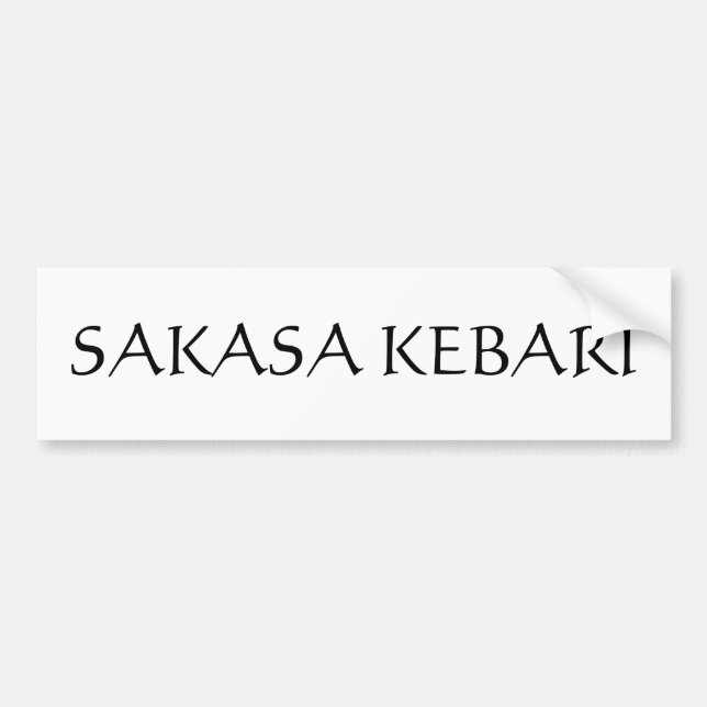 Sakasa Kebari Bumper Sticker (Front)