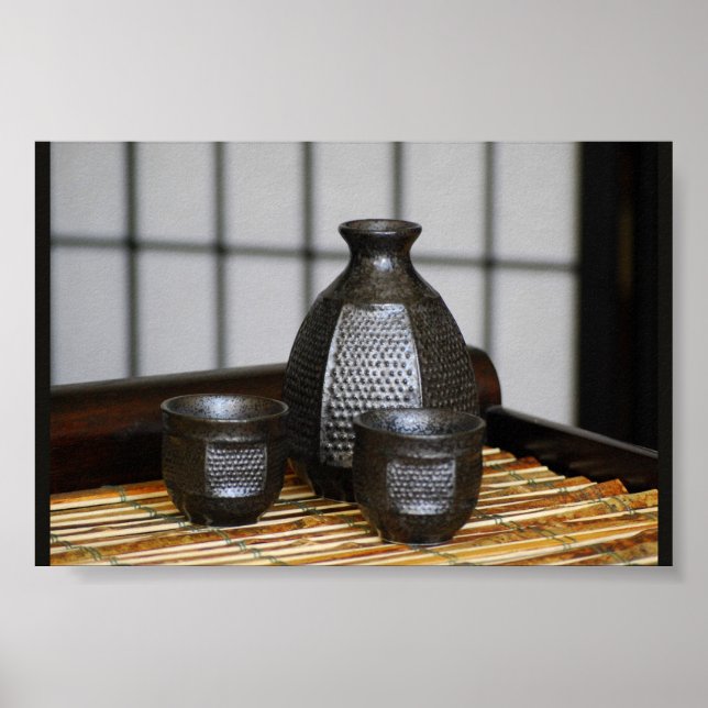 Sake Cups and Carafe Print (Front)
