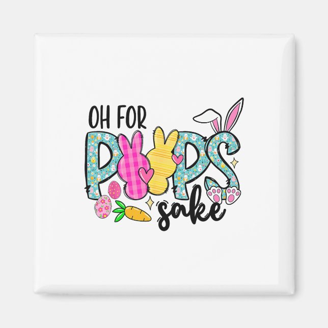Sake Funny Easter Bunny Print Gles Happy Easter Wo Magnet (Front)