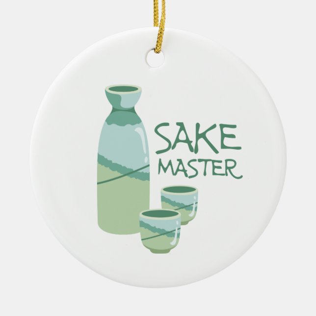 Sake Master Ceramic Tree Decoration (Front)