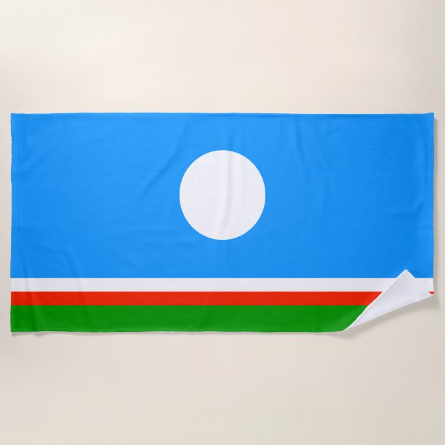 Sakha Flag Beach Towel (Front)